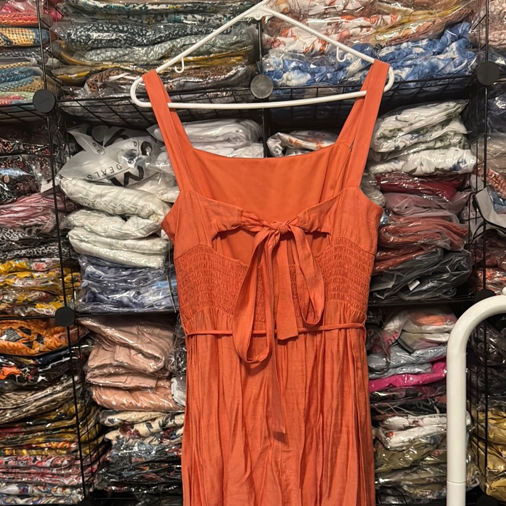 Taylor Orange Sleeveless Maxi Sundress - Picture 5 of 7